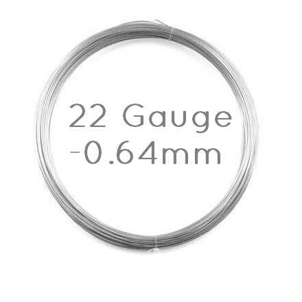 Fil Métallique 22 Gauge-0.64mm en Argent 925 (50cm)