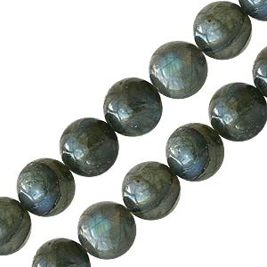 Perles Rondes Labradorite 10 mm sur Fil (1 fil-40 perles)