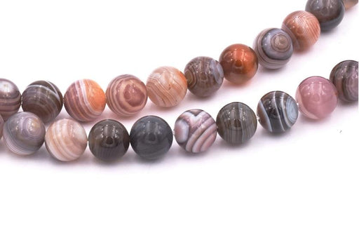 Kaufen Sie Perlen in der Schweiz Achat Afrikanischer runde Perlen 10mm -Loch: 1mm - 19cm (1 Strang)