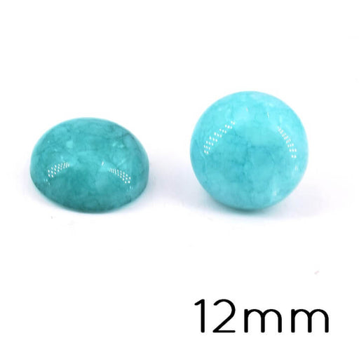 Kaufen Sie Perlen in der Schweiz Runder Cabochon Amazonit 12mm (1)