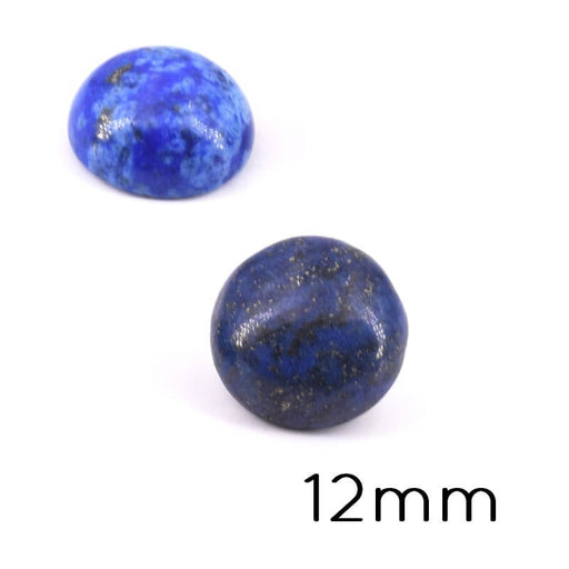 Cabochon Rond Lapis lazuli Naturel Teinté 12mm (1)