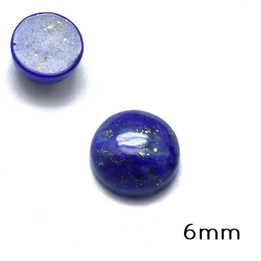 Achat Cabochon Rond Lapis Lazuli Naturel 6mm (1)