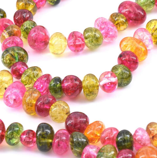 Nugget Beads Achat Rondell gefärbt 9-14x7-9 mm, loch: 0.7 mm (10)