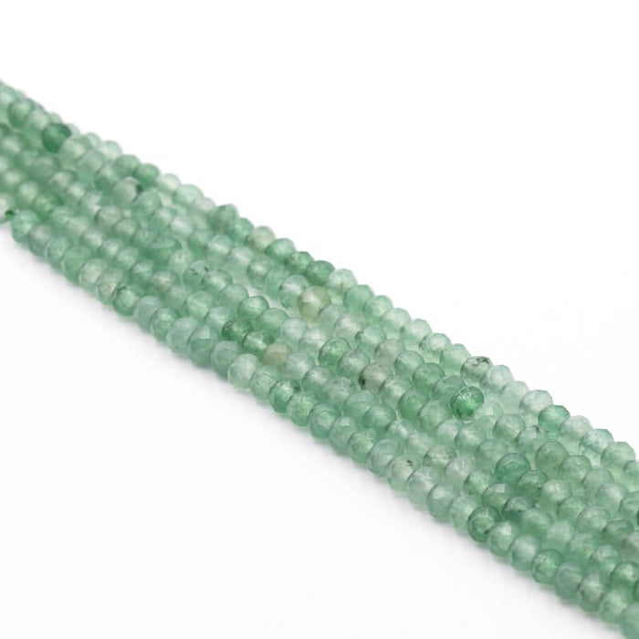Jade Natur gefärbte hellgrun facettierte Perlen   4x2,5mm - hole:0,8mm
