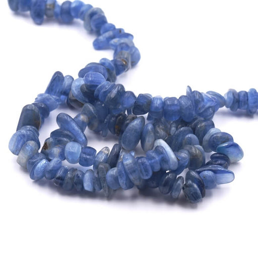 Perles Chips en Cyanite 5-10mm - Trou: 0,8mm (1 fil 38cm)