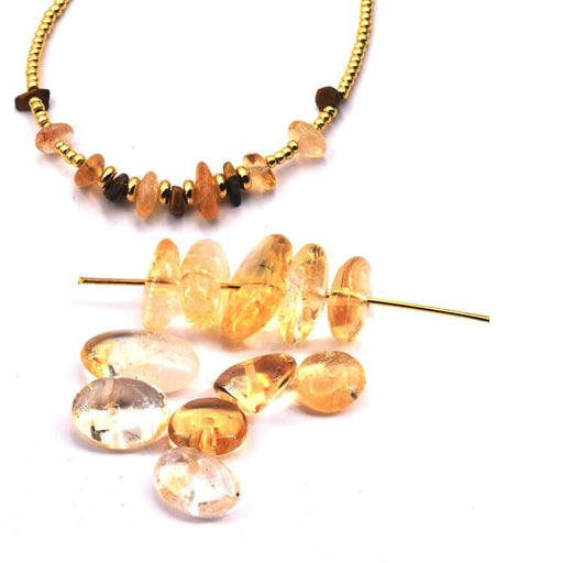 Kaufen Sie Perlen in der Schweiz Heishi Perlen Scheibe Polierter Citrin Gelb 14-9x3-5mm (10)