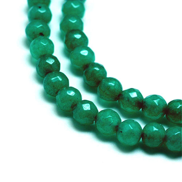 Natürliche Jade grun facettierten Wasser, 4 mm, Loch 1 mm ca. 90 Perlen (1 strang)