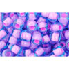cc937 - perles de rocaille Toho 6/0 aqua/bubble gum pink lined (10g)