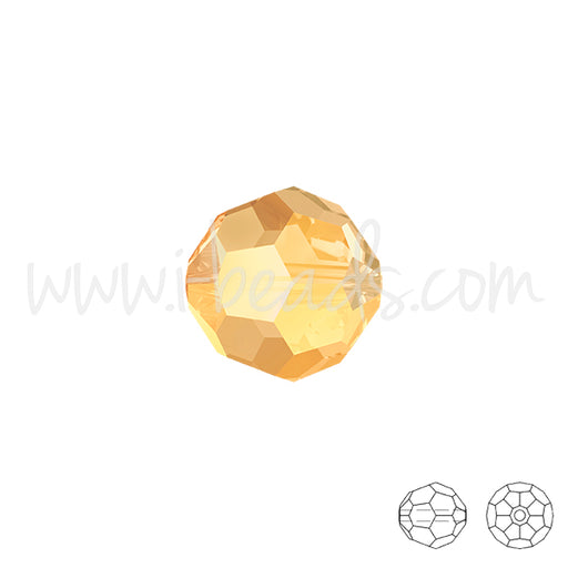 Kaufen Sie Perlen in der Schweiz Swarovski 5000 runde Perlen crystal metallic sunshine Gelb 6mm (10)
