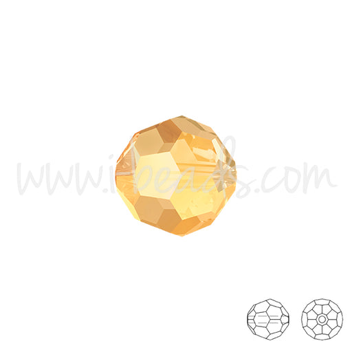 Perles rondes Swarovski 5000 crystal metallic sunshine jaune6mm (10)