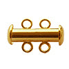 Fermoir coulissant 2 rangs métal finition doré or fin 16.5mm (1)