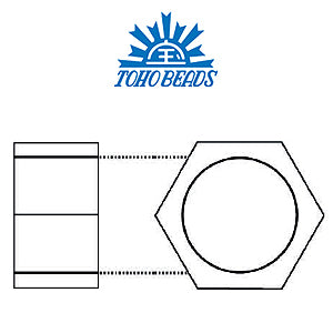 Kaufen Sie Perlen in der Schweiz cc942 - Toho hexagon perlen 3mm transparent sapphire (10g)