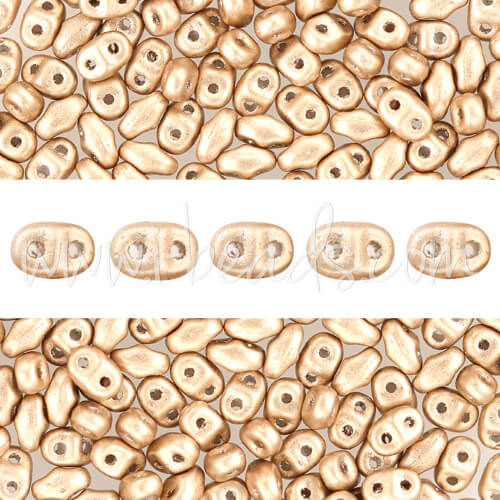 Perles MiniDuo 2.5x4mm matte metallic flax (10g)