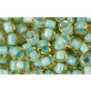 cc952 - perles de rocaille Toho 6/0 rainbow light topaz/sea foam lined (10g)