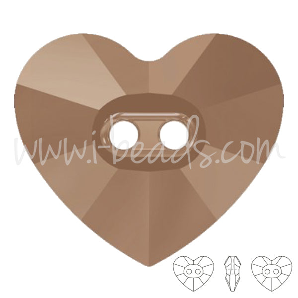 3023 Swarovski heart crystal knöpfe crystal rose gold 12x10.5mm (2)