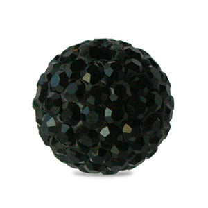 Perle style shamballa ronde deluxe jet 8mm (1)