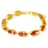 Armbandfassung für 10 Swarovski 4228 Rübchen 15x7mm gold-plattiert (1)