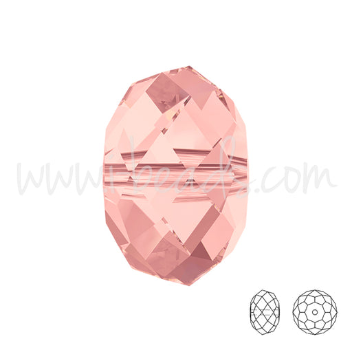 Perles briolette Swarovski 5040 blush rose 6mm (10)