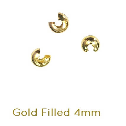GOLD FILLED Quetschperlen - 4mm (4)