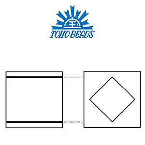 cc41 - Toho cube perlen 4mm opaque white (10g)