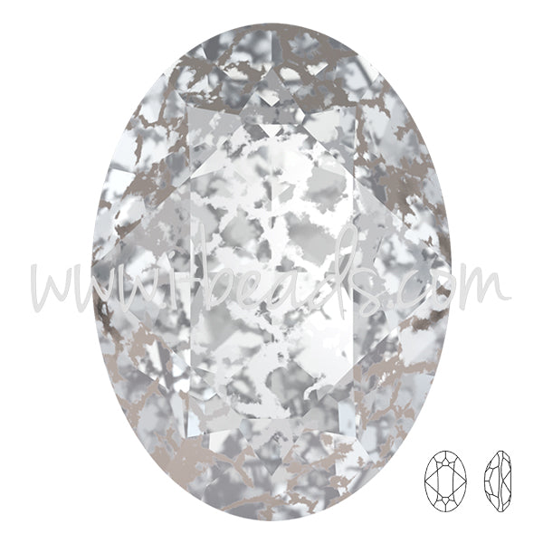 Cristal Swarovski 4120 ovale crystal silver patina 18x13mm (1)