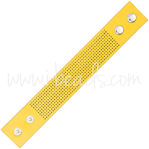 Bracelet à broder 23x3cm jaune (1)
