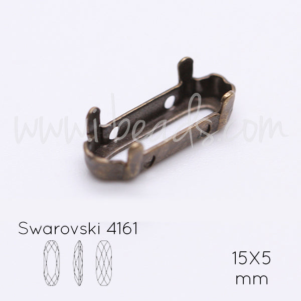 Serti à coudre pour Swarovski 4161 15x5mm laiton (1)