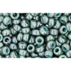 cc1207 - perles de rocaille toho 8/0 marbled opaque turquoise/blue (10g)