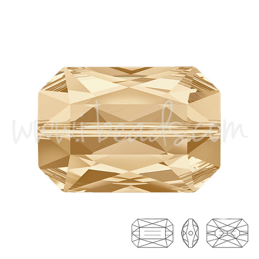 Achat Perle Swarovski 5515 Emerald cut crystal golden shadow 18x12mm (1)