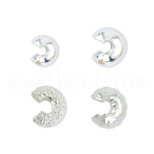 Achat Assortiment de caches perles a écraser Beadalon métal plaqué argent 80 pièces (1)