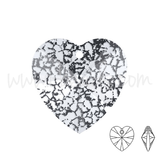 Achat Pendentif coeur Swarovski 6228 crystal black patina effect 10mm (1)