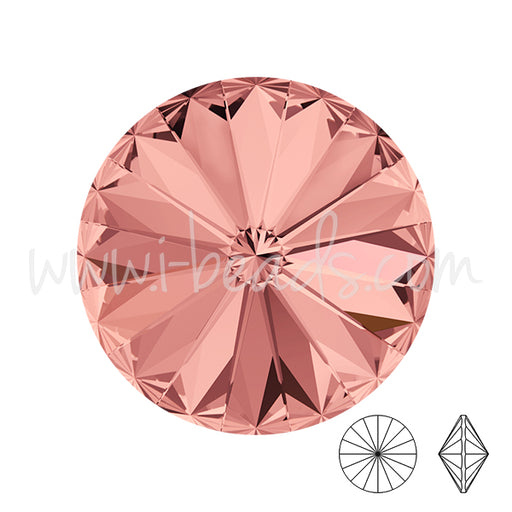Achat Cristal Swarovski rivoli 1122 blush rose 12mm (1)