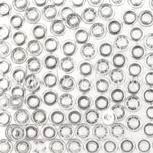 O beads 1x3.8mm crystal silver (5g)
