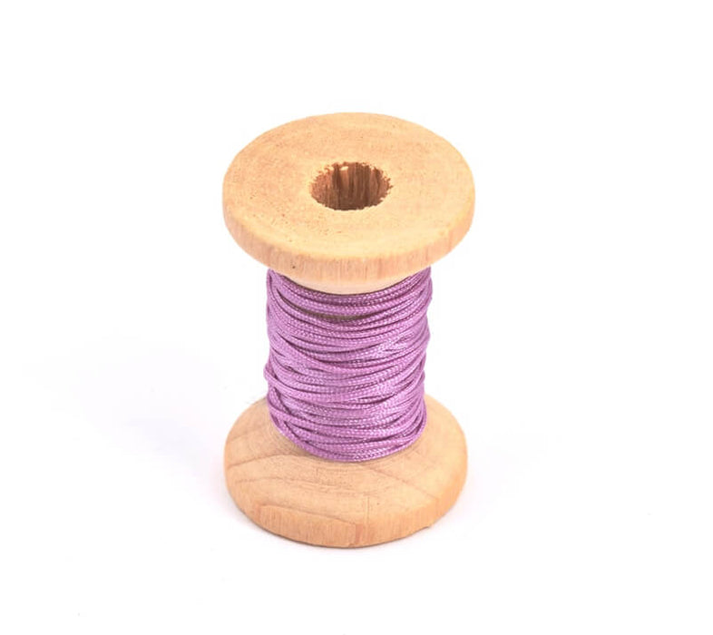 Cordon satin tressé violet 0.5mm, 3m (1)