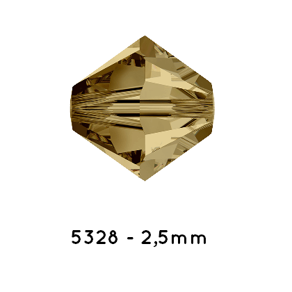 Achat Swarovski 5328 Xillion bead crystal LIGHT COLORADO TOPAZ 2,5mm (x40)