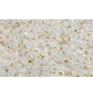 Kaufen Sie Perlen in der Schweiz cc2100 - Toho beads 11/0 silver-lined milky white (250g)