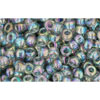 Achat cc176 - perles de rocaille Toho 8/0 transparent rainbow black diamond (10g)