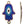 Vente au détail lien main de fatma émail époxy bleu 20x32mm (1)