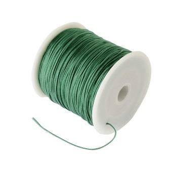 Fil cordon polyesther 0,6mm -Vert sapin - vendu par 3m