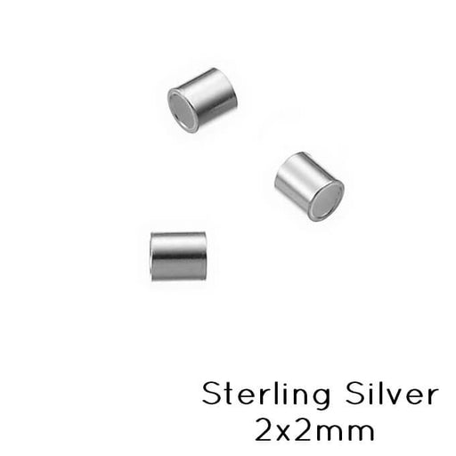 Quetschperlen Sterling Silber 2x2mm Lochgrosse:1.4mm (10)