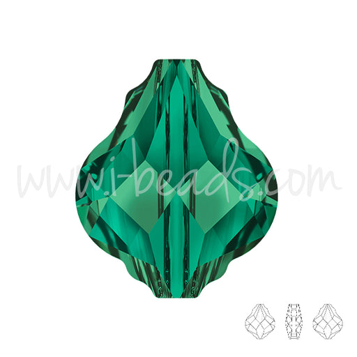 Achat Perle Swarovski 5058 Baroque emerald 10mm (1)