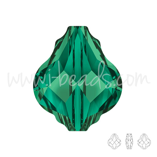 Kaufen Sie Perlen in der Schweiz Swarovski 5058 Baroque Perle emerald 10mm (1)