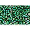 cc322 - perles de rocaille Toho 11/0 gold lustered emerald (10g)