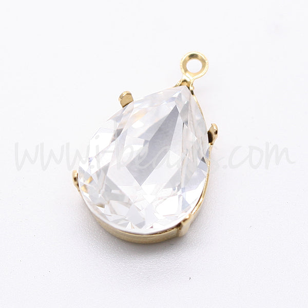 Serti pendentif pour Swarovski 4320 18x13mm doré (1)