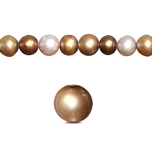 Kaufen Sie Perlen in der Schweiz Süsswasser perlenstrang kartoffelform topazfarben 5mm (1)
