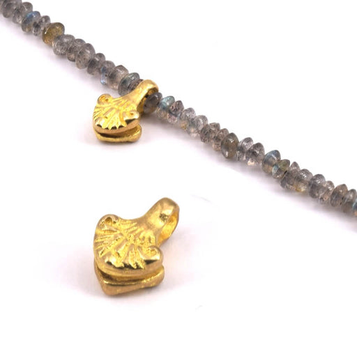 Kaufen Sie Perlen in der Schweiz Charm Anhänger brutto Messing Grigri Buddhist Lotus - 14x9mm (1)