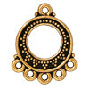 Chandelier bali métal doré or fin vieilli 22x16mm (1)