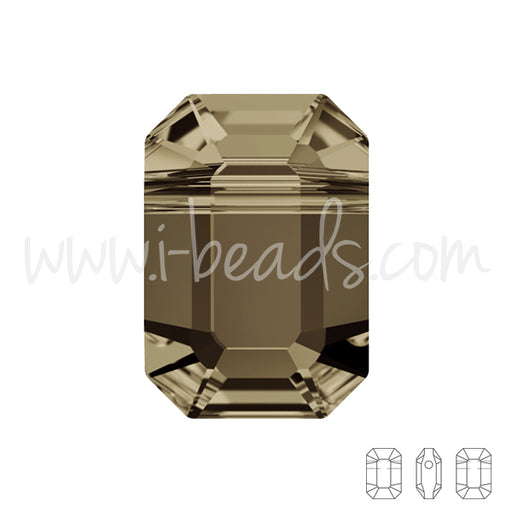 Achat Perles Swarovski 5514 pendulum smoky quartz 8x5.5mm (2)