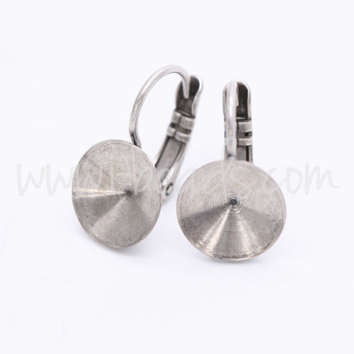 Achat Serti dormeuses coniques pour Swarovski 1122 rivoli SS47 argenté vieilli (2)