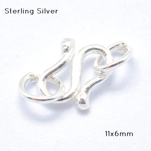 Kaufen Sie Perlen in der Schweiz Kleine S Hakenschließe mit 925 Silberringen 11x6mm (1)